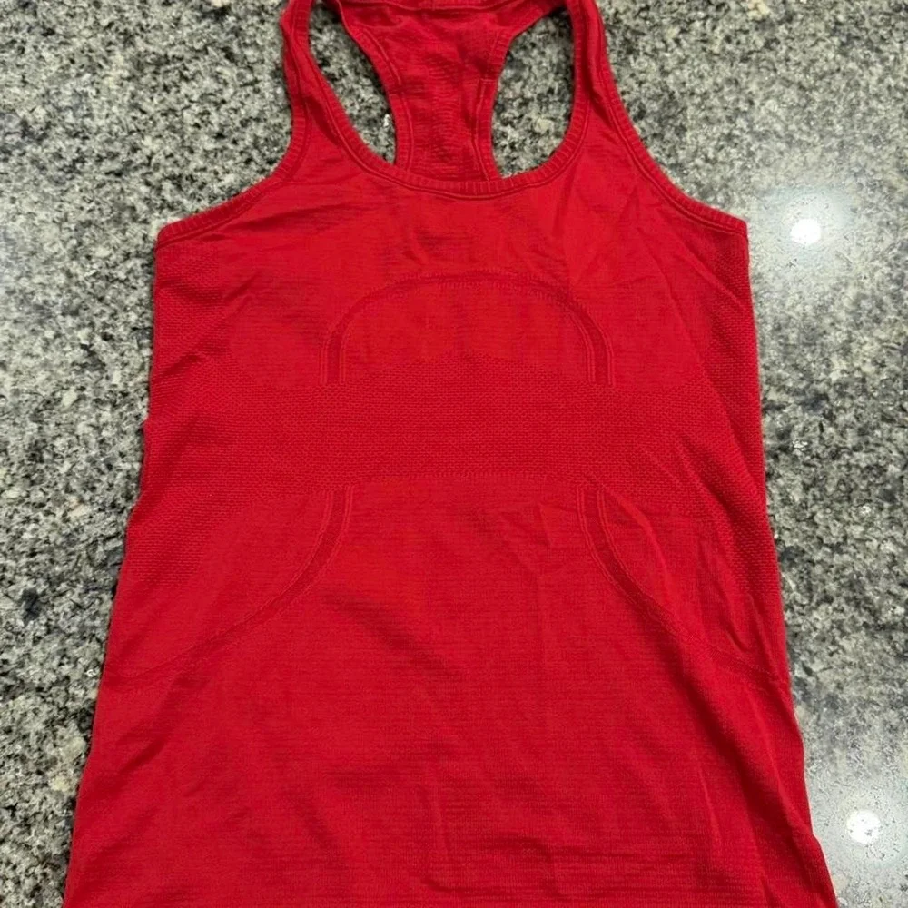 Lululemon Lunar New Year Swiftly Racerback Tank Red GOLD LOGO